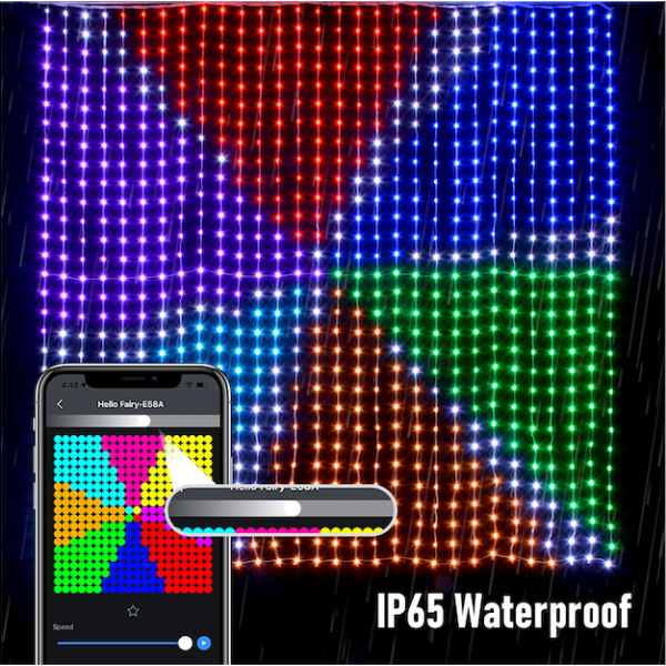 Smart LED curtain lights-IP65 waterproof