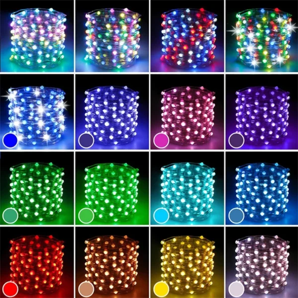 20M 200 LED RGBIC Smart APP Fairy String Light Garland With Remote APP Controlled Christmas Tree Fairy Light For Holiday Decor - Image 2