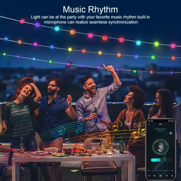 Smart Fairy Lights String Lights Indoor With Remote&APP Control DIY Music Sync For Bedroom Garden Christmas Valentine's Decor - Image 3