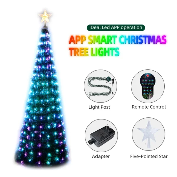 2.1M App Control LED Christmas Tree Light DIY RGB Bluetooth Magic Light String Animation Voice Control Tuya Christmas Decor - Image 2