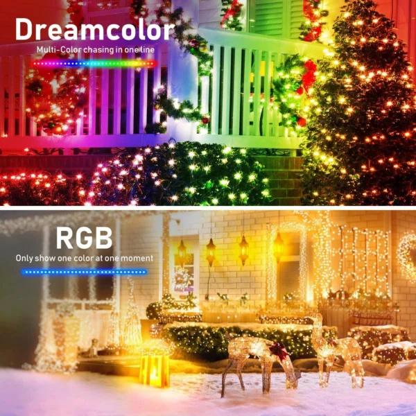 10M RGB LED Fairy Light Globe Ball String DIY Smart APP Bluetooth Control Addressable Garlands Outdoor Christmas Room Decor Lamp - Image 4