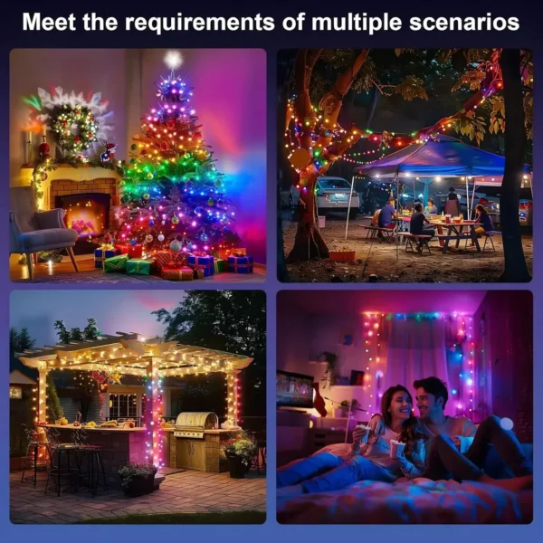 Smart Fairy Lights String Lights Indoor With Remote&APP Control DIY Music Sync For Bedroom Garden Christmas Valentine's Decor - Image 6