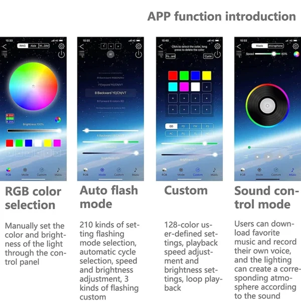 Smart APP LED Firework Light App Controlled Dreamcolor LED Starburst Light Outdoor Hanging Fairy Fireworks Light Garland - Image 5