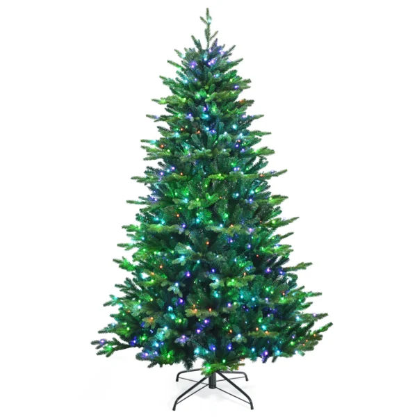 7ft App-Controlled Pre-lit Christmas Tree Multicolor Lights w/ 15 Modes