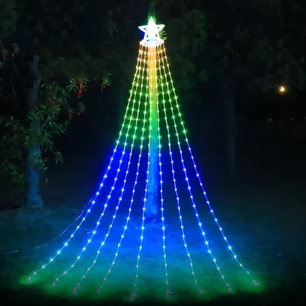 Smart App Control Christmas Waterfall Lights Outdoor - Image 3