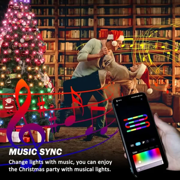 DIY LED Fairy String Lights with Smart APP & Remote Control RGBIC Christmas Tree Lights Garland for Outdoor Garden Party Wedding - Image 4