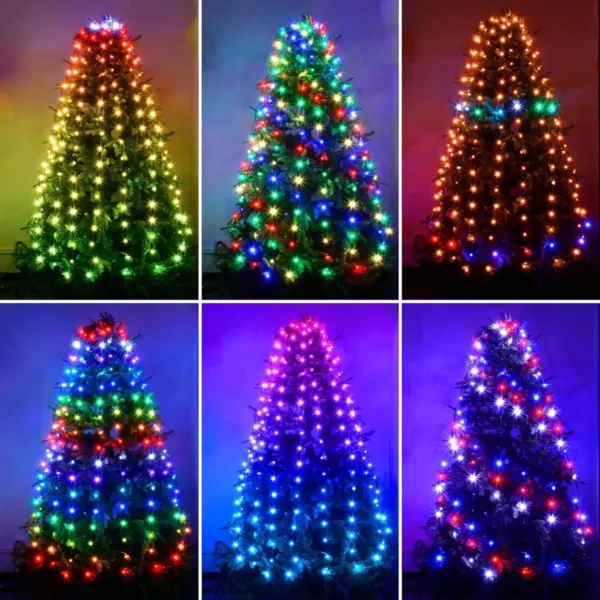 DIY Smart Christmas Tree Lights 2M 160Leds RGB LED String Light APP Remote Control Music Rhythm Xmas Holiday Decoration Garland - Image 2