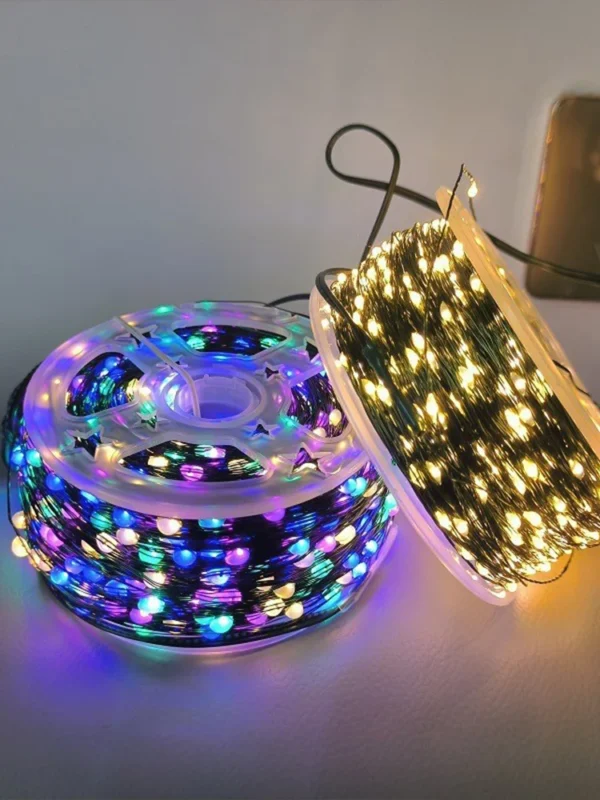 656ft 2000LED Copper Wire Fairy String Lights 8 Modes Plug In Remote Control for Wedding Party Home Christmas Decoration - Image 5