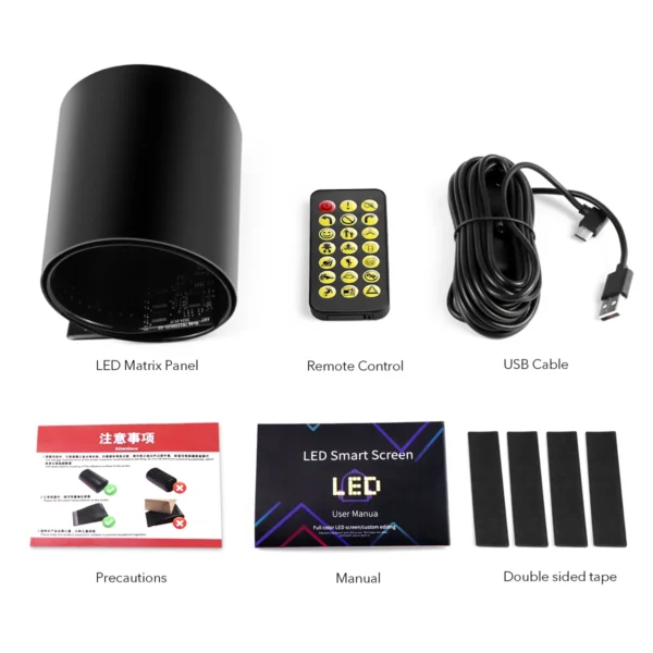Bluetooth App Control Scrolling Advertising LED Sign USB 5V Logo Light Custom Text Pattern Animation Programmable Display Car - Image 5