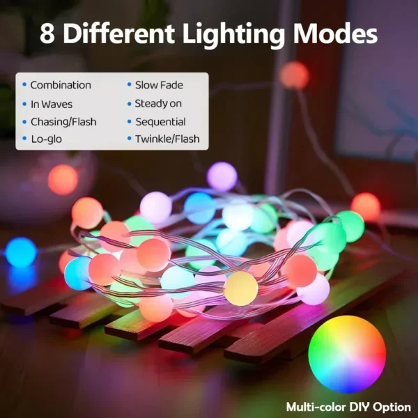 Smart Fairy Lights String Lights Indoor With Remote&APP Control DIY Music Sync For Bedroom Garden Christmas Valentine's Decor - Image 4