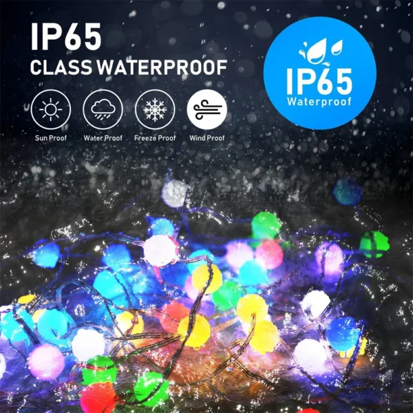 10m 5m RGB Fairy Ball Light String Smart APP Control Christmas Garlend Lights for Wedding Birthday Holiday Home Party Room Decor - Image 4