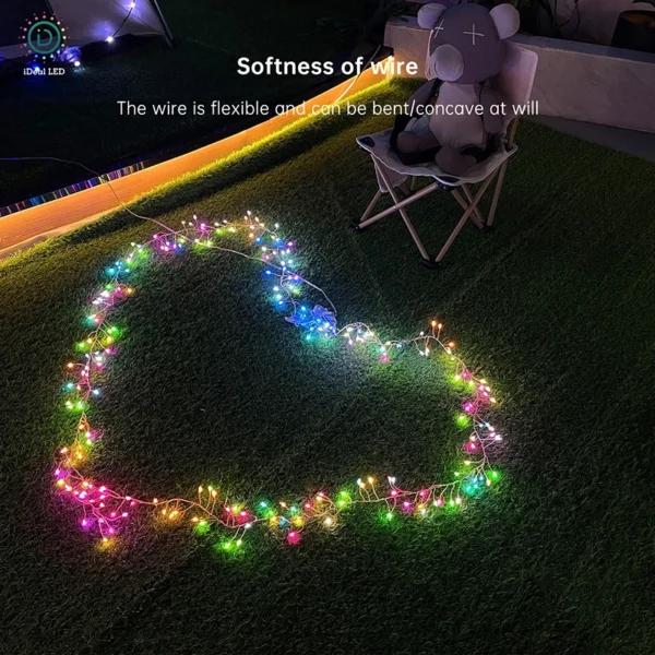 Smart LED RGB Ceiling Chandelier Waterproof Home Decoration String Lights DIY Picture Display Music Rhythm Bluetooth APP Control - Image 5