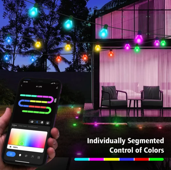 Tuya Smart WIFI G40 LED Bulb String Light USB 15M 25 Blubs Fairy Lights Christmas Bedroom Outdoor Garden Decor Festoon Garland - Image 4