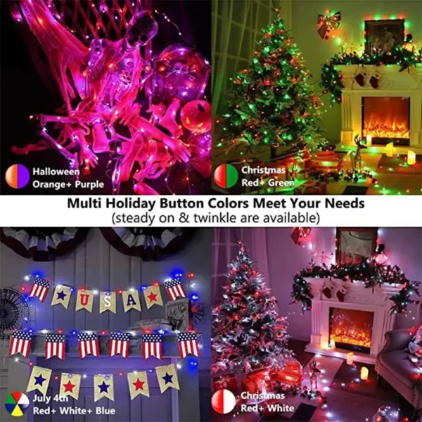 USB Christmas RGBIC String Light Smart Tuya WIFI Remote Control 5M 10M 20M String Light WS2812 Music Waterproof Fairy Lights - Image 2