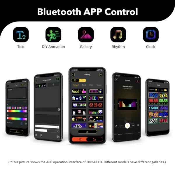 Bluetooth App Control Scrolling Advertising LED Sign USB 5V Logo Light Custom Text Pattern Animation Programmable Display Car - Image 2