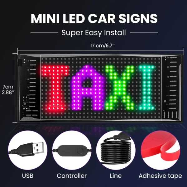 App Control Led Matrix Panel Programmable Scrolling Message Led Shop Signs Text Graffiti Display DIY Car Bar Store Advertising - Image 3