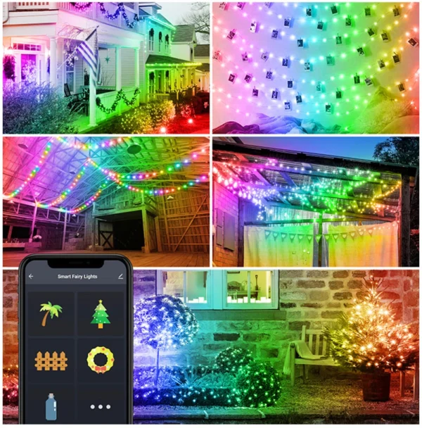 10m 5m RGB Fairy Ball Light String Smart APP Control Christmas Garlend Lights for Wedding Birthday Holiday Home Party Room Decor - Image 6
